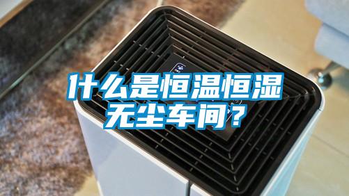 什么是恒溫恒濕無塵車間？