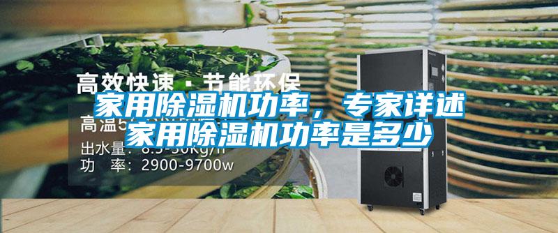 家用除濕機功率，專家詳述家用除濕機功率是多少