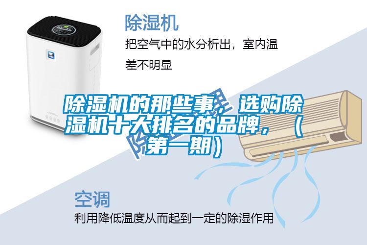除濕機的那些事，選購除濕機十大排名的品牌，（第一期）